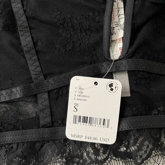 New with tags free people layer in lace bustier black - Picture 4 of 4